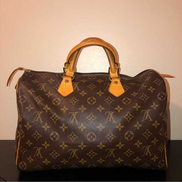 AUTH LOUIS VUITTON MONOGRAM CANVAS SPEEDY MICRO BAG GOLD HW ZIP CHARM NEW